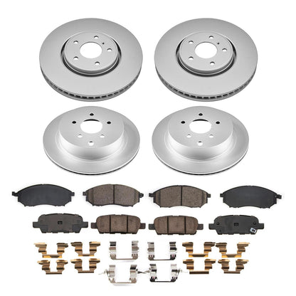 PowerStop Front and Rear Z17 Coated Brake Kit | Infiniti FX35 (09) (CRK9135)