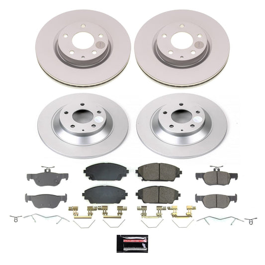 PowerStop Front and Rear Z17 Coated Brake Kit | Mazda CX-30 (20-22) (CRK9137)