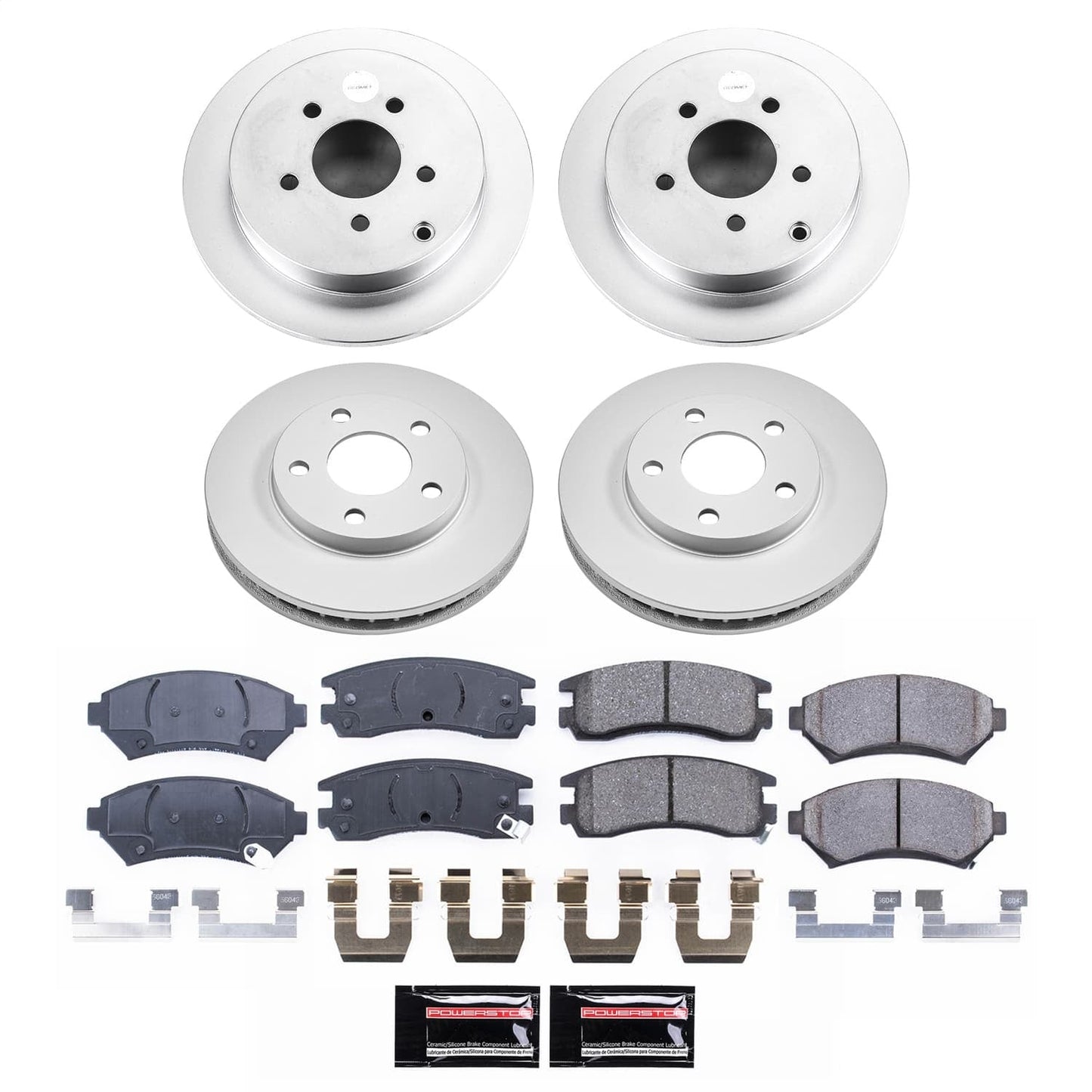 PowerStop Front and Rear Z17 Coated Brake Kit | Oldsmobile Silhouette (02-04) (CRK9142)