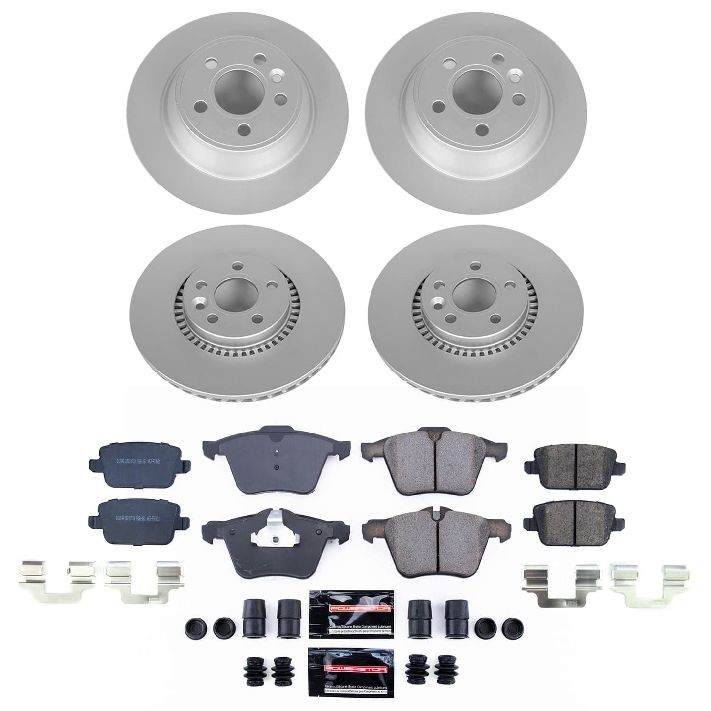 PowerStop Front and Rear Z23 Coated Brake Kit | Volvo S80 (07-08) (CRK9157)