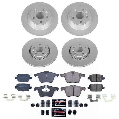 PowerStop Front and Rear Z23 Coated Brake Kit | Volvo S80 (07-08) (CRK9157)