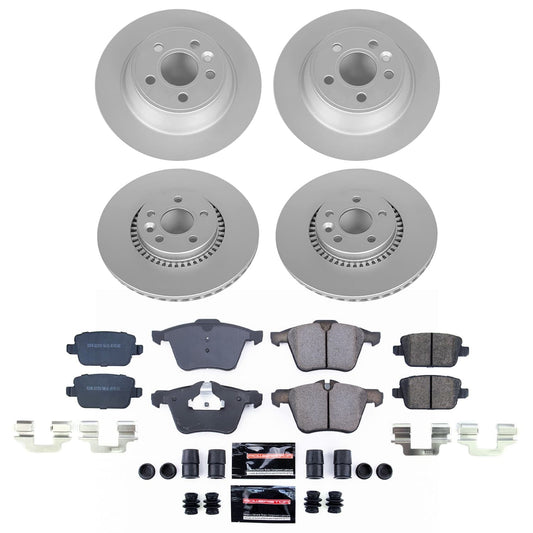 PowerStop Front and Rear Z23 Coated Brake Kit | Volvo S80 (07-08) (CRK9157)