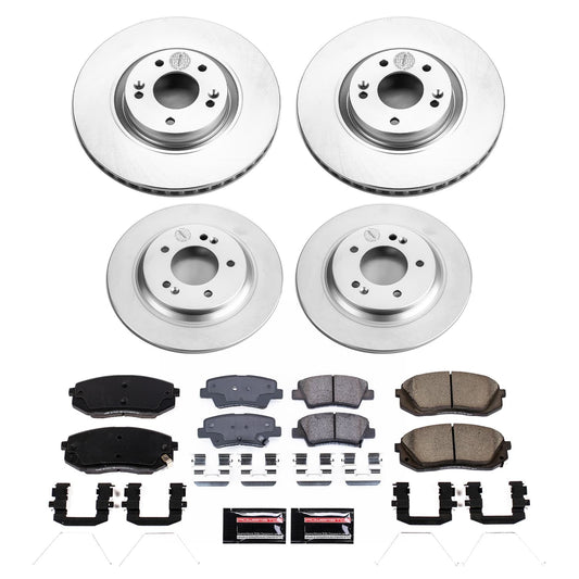 PowerStop Front and Rear Z17 Coated Brake Kit | Kia Optima (20) (CRK9167)
