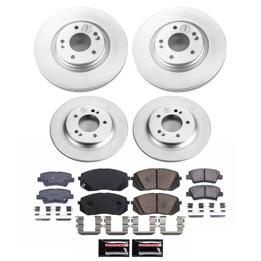 PowerStop Front and Rear Z17 Coated Brake Kit | Kia Optima (20) (CRK9168)