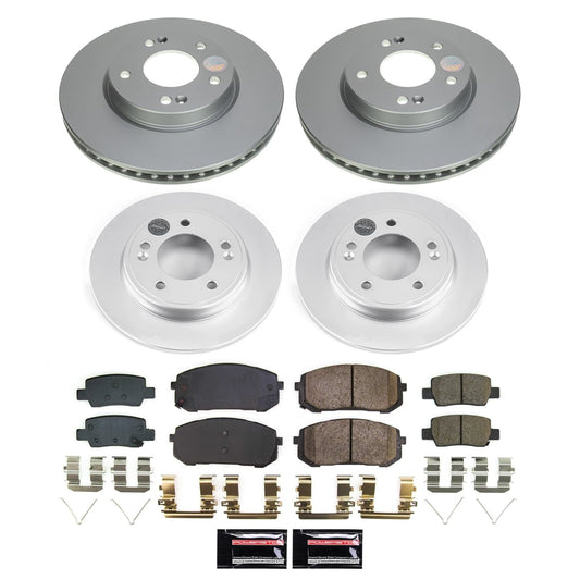 PowerStop Front and Rear Z17 Coated Brake Kit | Hyundai Elantra (21-23) (CRK9169)