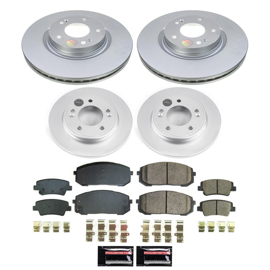 PowerStop Front and Rear Z17 Coated Brake Kit | Hyundai Elantra (21-23) (CRK9170)