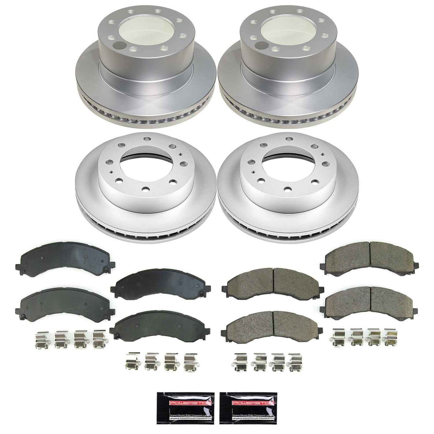 PowerStop Front and Rear Z17 Coated Brake Kit | Chevrolet Express 3500 (21-23) (CRK9190)