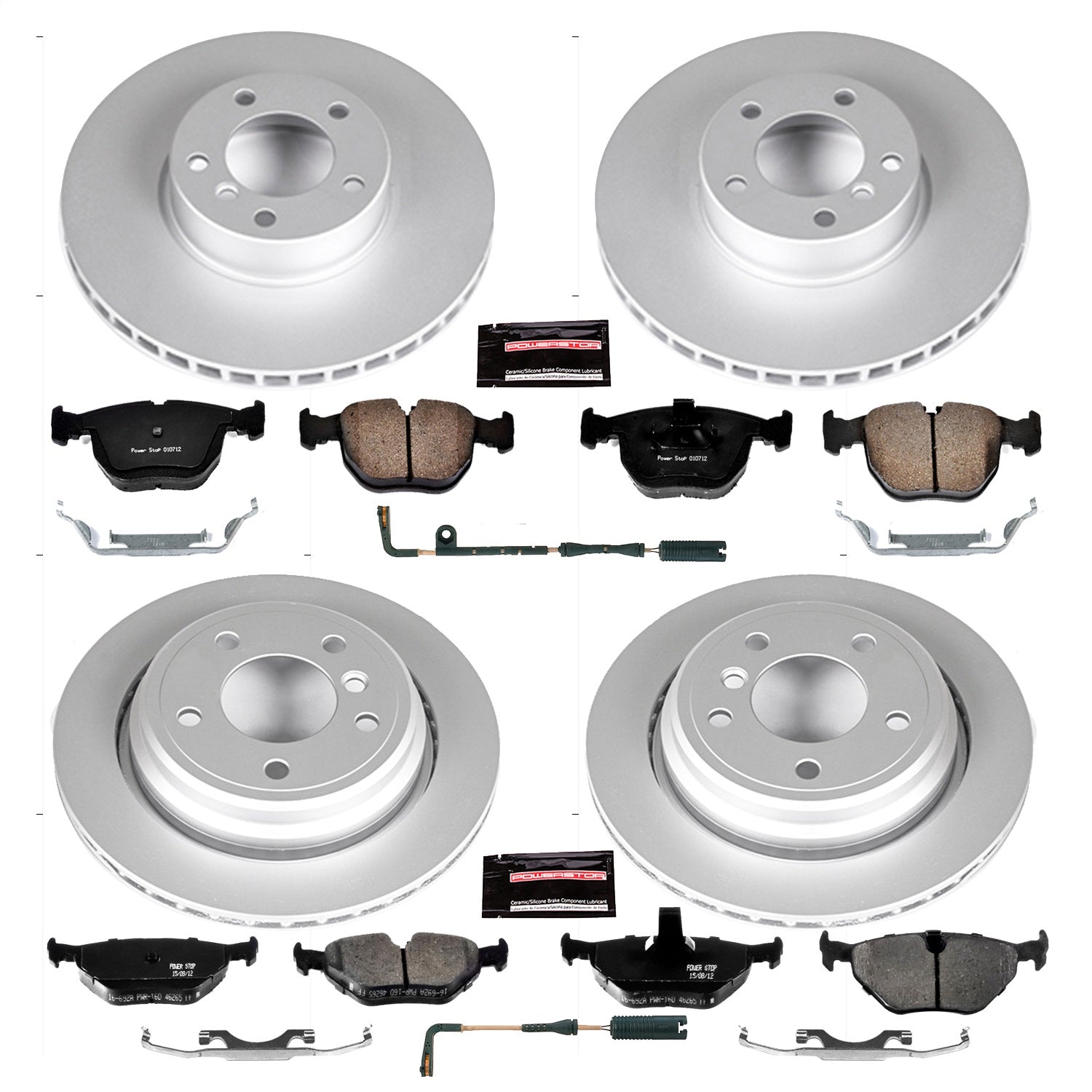 PowerStop Front & Rear Z23 Evolution Sport Coated Brake Kit | BMW 530i (01-03) (CRK945)