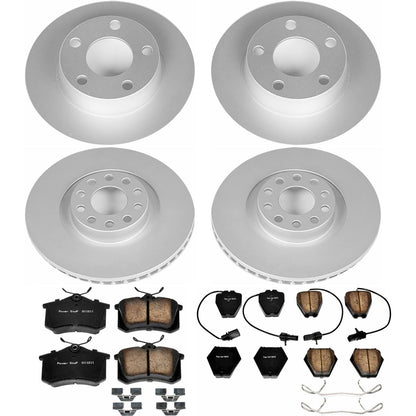 PowerStop Front & Rear Z23 Evolution Sport Coated Brake Kit | Audi A6 Quattro (02-04) (CRK950)