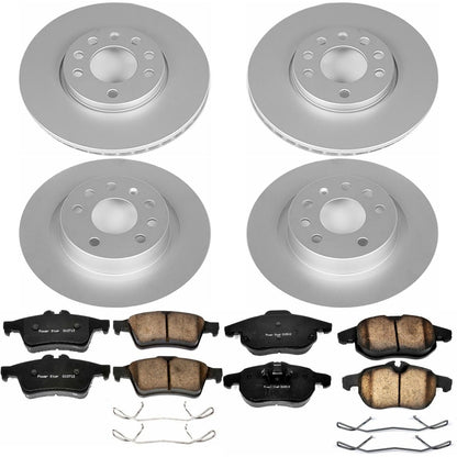 PowerStop Front & Rear Z23 Evolution Sport Coated Brake Kit | Saab 9-3 (03-11) (CRK979)