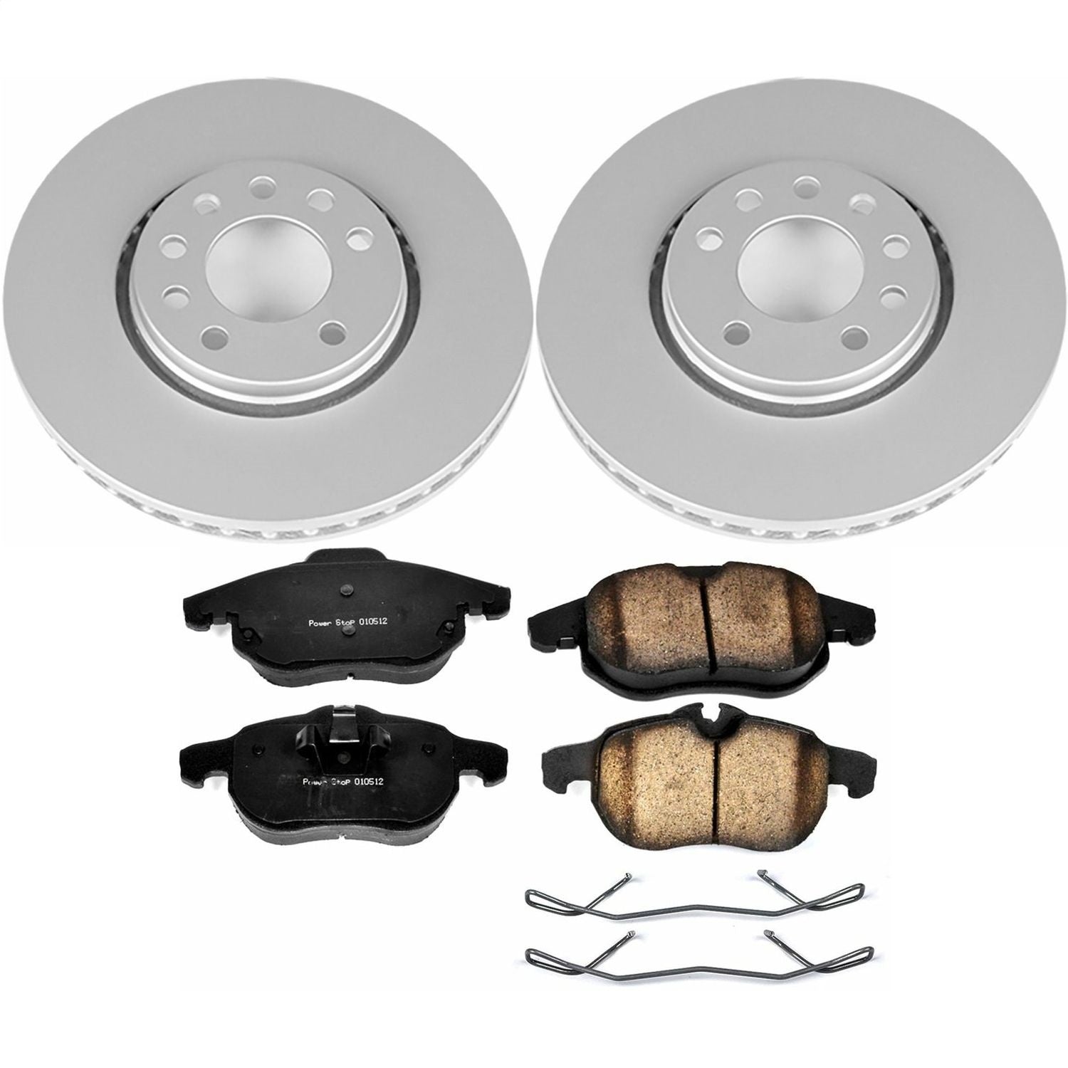 PowerStop Front Z23 Evolution Sport Coated Brake Kit | Saab 9-3 (03-11) (CRK985)