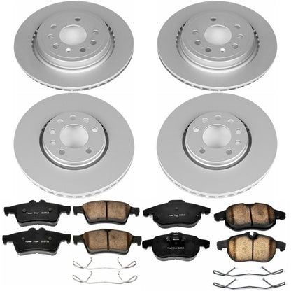 PowerStop Front & Rear Z23 Evolution Sport Coated Brake Kit | Saab 9-3 (03-11) (CRK986)