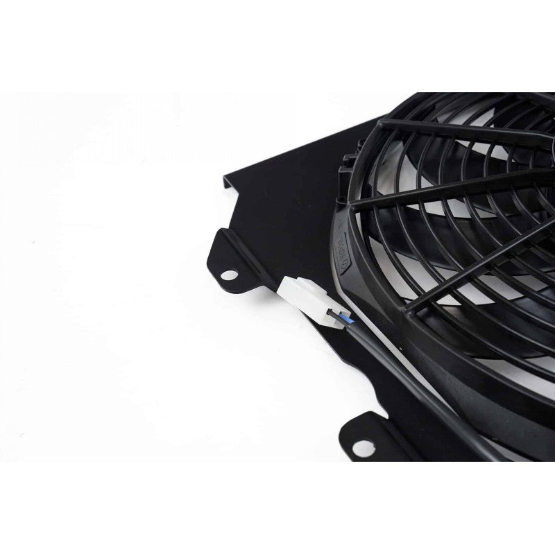 CSF All-Aluminum Fan Shroud w/12in SPAL Fan - Black Finish | 92-00 Honda Civic