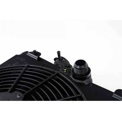 CSF Half Cooling Radiator with 12″ SPAL Fan (black) | MITSUBISHI Evolution 7/8/9
