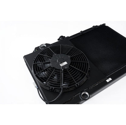 CSF Full Size Slim All Aluminum Radiator with 12-inch SPAL Fan and Shroud (black) | MITSUBISHI Lancer Evolution 4/5/6/7/8/9 1996-2007