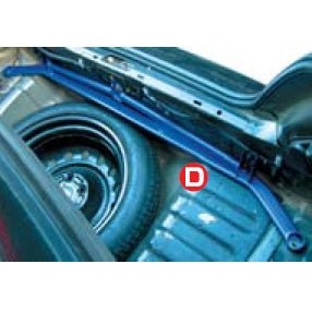 Cusco Rear Power Brace End of Trunk | 2004-2007 Subaru STI (672 492 RTLHD)