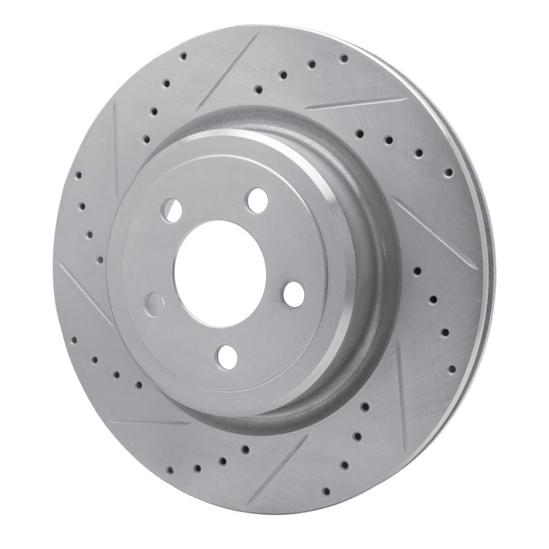 DFC Drilled & Slotted Silver Brake Rotor (REAR LEFT): Dodge Charger (06-23)