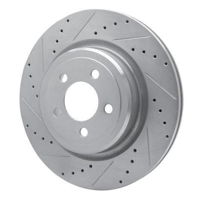 DFC Drilled & Slotted Silver Brake Rotor (REAR LEFT): Dodge Charger (06-23)