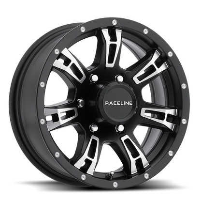 Raceline 840 Arsenal Black & Machined | 16x6" +0mm | 6x139.7mm Wheel