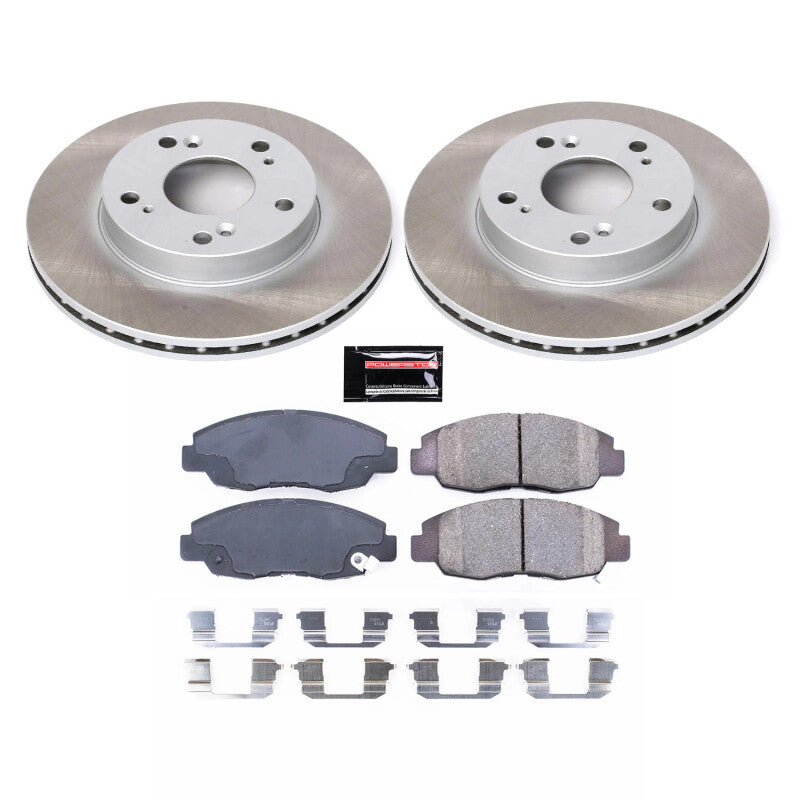 PowerStop 06-11 Honda Civic Front Semi-Coated Rotor Kit (SC2384)