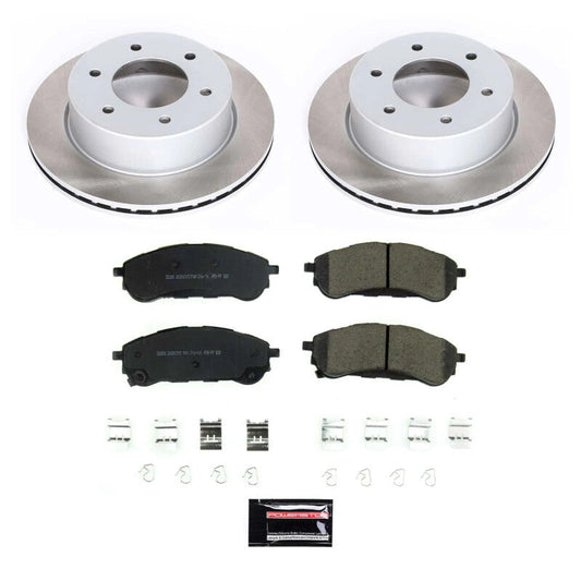 PowerStop 19-22 Ford Ranger Rear Semi-Coated Rotor Kit (SC8430)