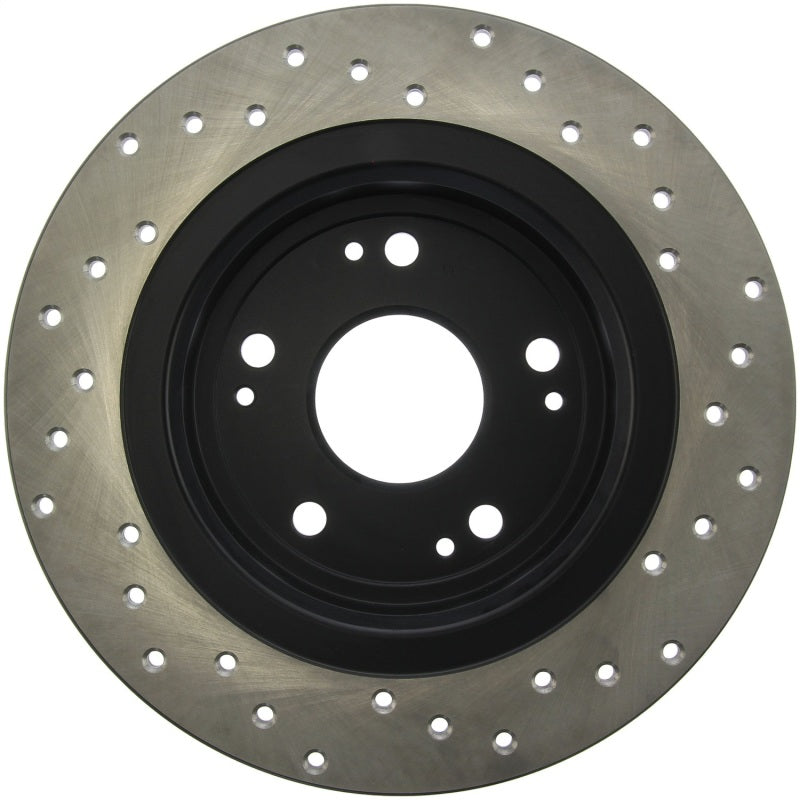 Stoptech 128.40068R Sport Cross-Drilled Disc Brake Rotors For Honda Accord