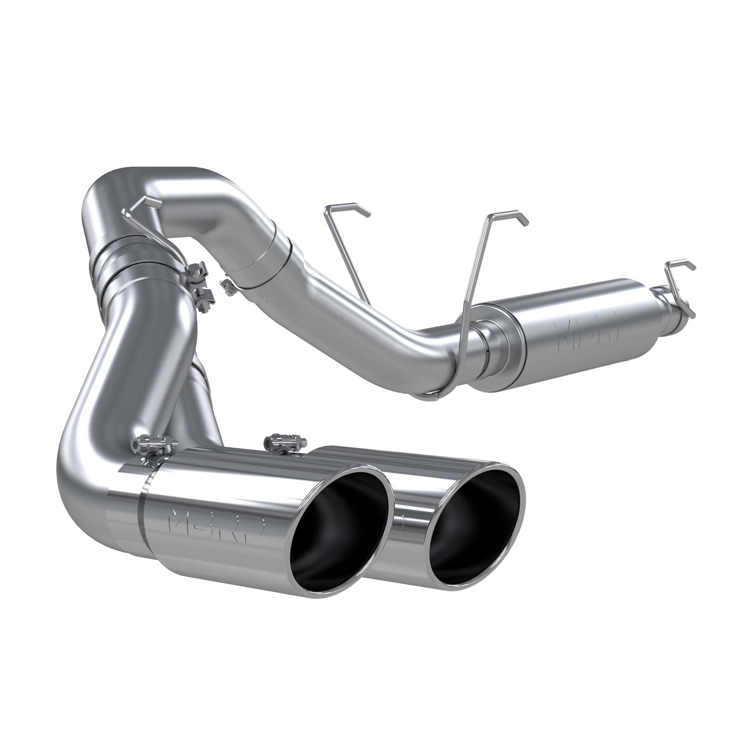 MBRP 14-16 Ram 2500/3500 6.4L 4in AL Single Side Dual Outlet Cat Back Exhaust