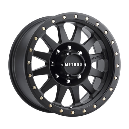 Method MR304 Double Standard Matte Black | 17x8.5" +0mm | 8x170mm Wheel
