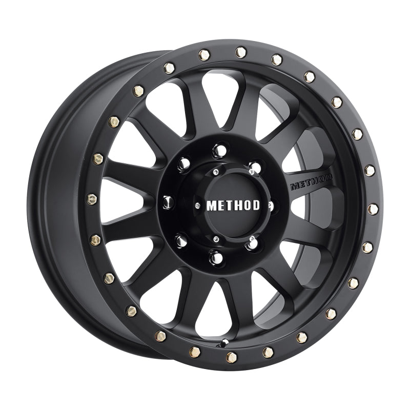 (set of 4) Method MR304 Double Standard Matte Black | 17x8.5" +0mm | 8x170mm Wheel