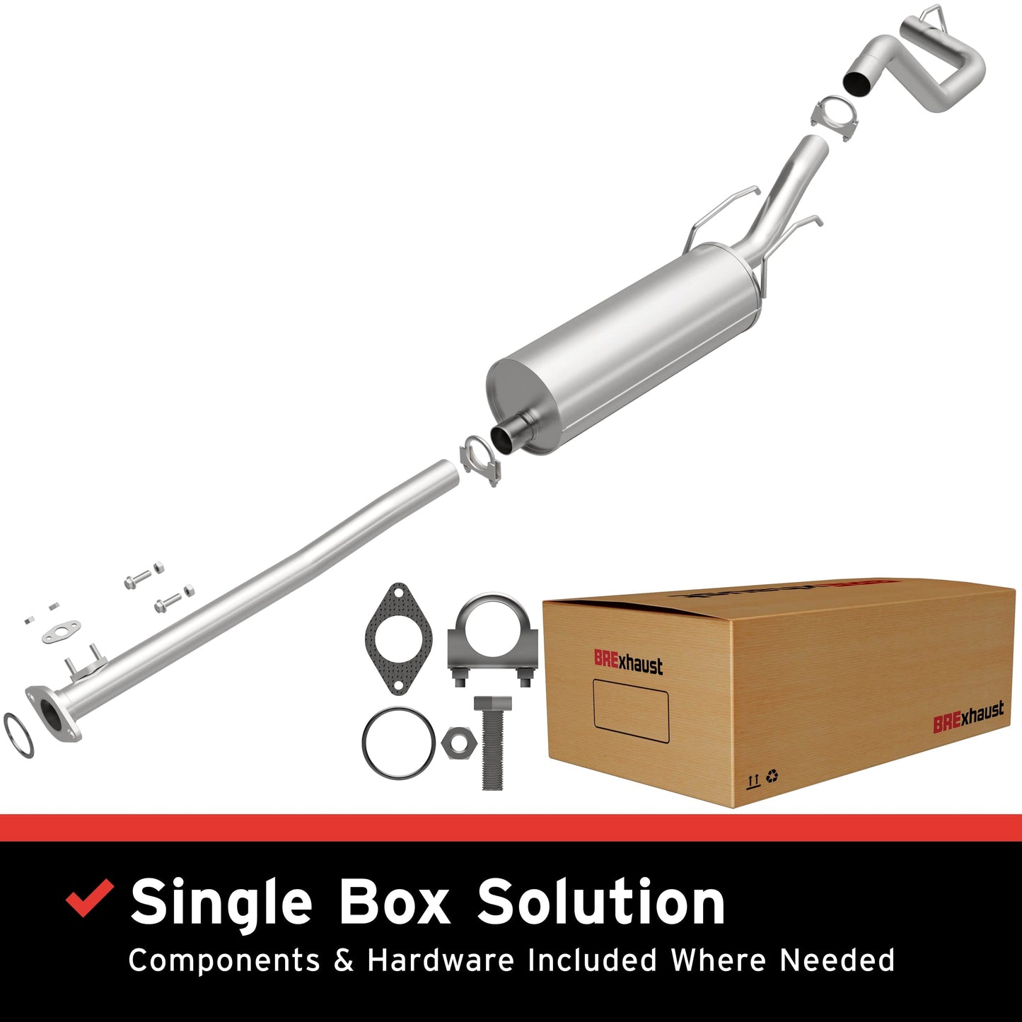 BRExhaust 2000-2004 Toyota Tacoma 2.7L Direct-Fit Replacement Exhaust System