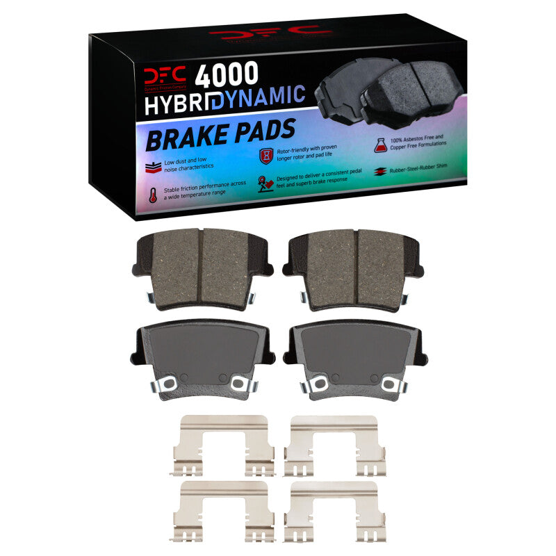 DFC 4000 HybriDynamic Brake Pads and Hardware Kit (REAR): Chrysler 300 (05-23)