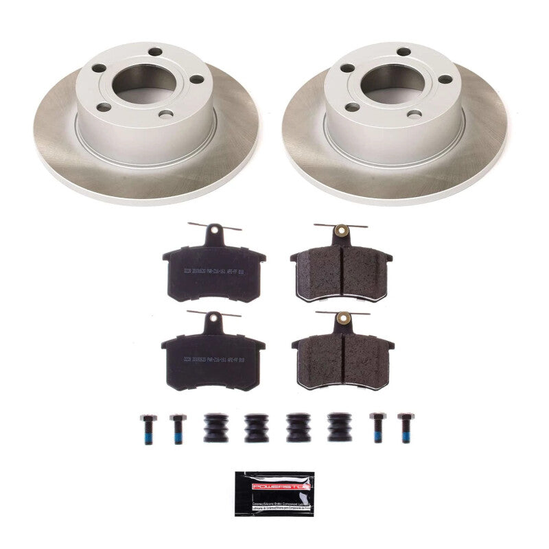 PowerStop 95-98 Audi A6 Quattro Rear Semi-Coated Rotor Kit (SC514)