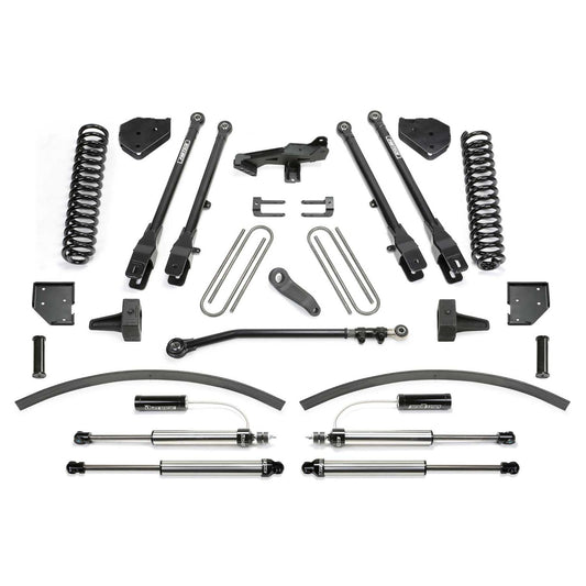 Fabtech 8in 4Link System w/ Coils & Dual Reservoir Shocks | Ford F250/F350 4WD Diesel (17-21) (K2298DL)