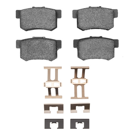 R1 Concepts Rear Semi-Metallic Brake Pads w/HW | Honda S2000 (00-13) (2311-0537-03)