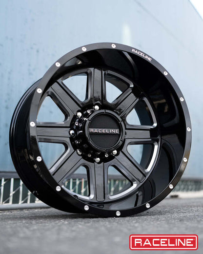 Raceline 940 Hostage Black & Milled | 16x8" +0mm | 6x139.7mm Wheel