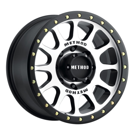 Method MR305 NV Machined - Matte Black Lip | 17x8.5" +0mm | 8x6.5mm Wheel