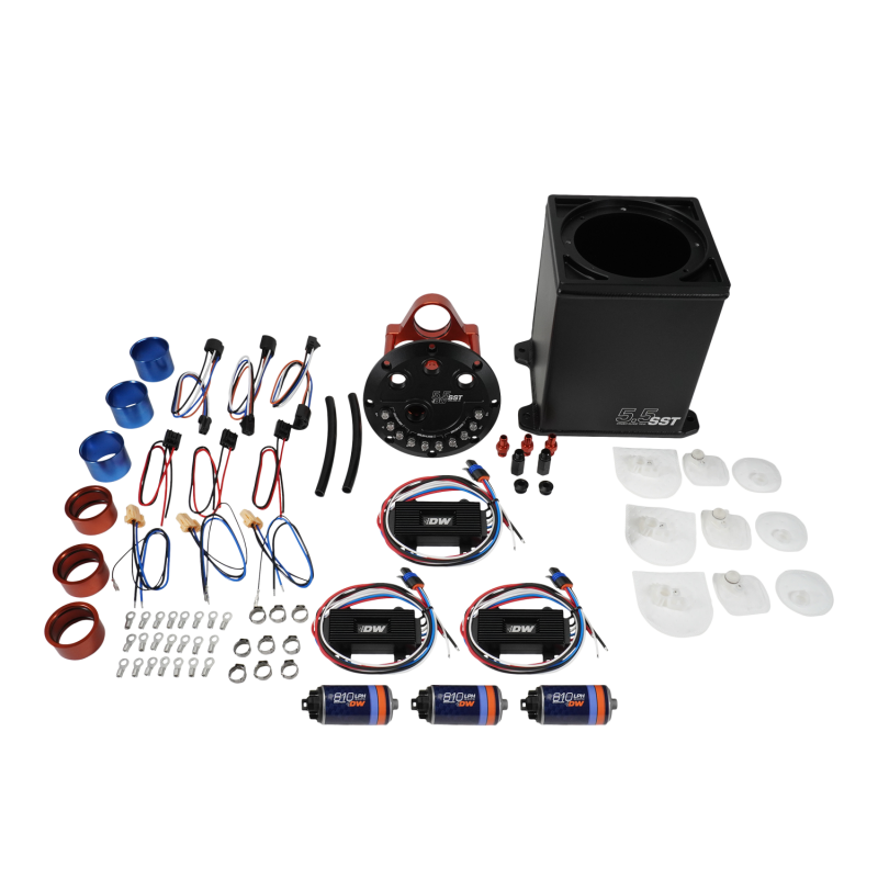 DeatschWerks 5.5L Surge Tank w/ 3 DW810 Pumps For 06-19 Hemi 08-21 Challenger