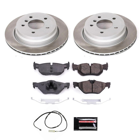 PowerStop 13-15 BMW X1 Rear Semi-Coated Rotor Kit (SC7008)