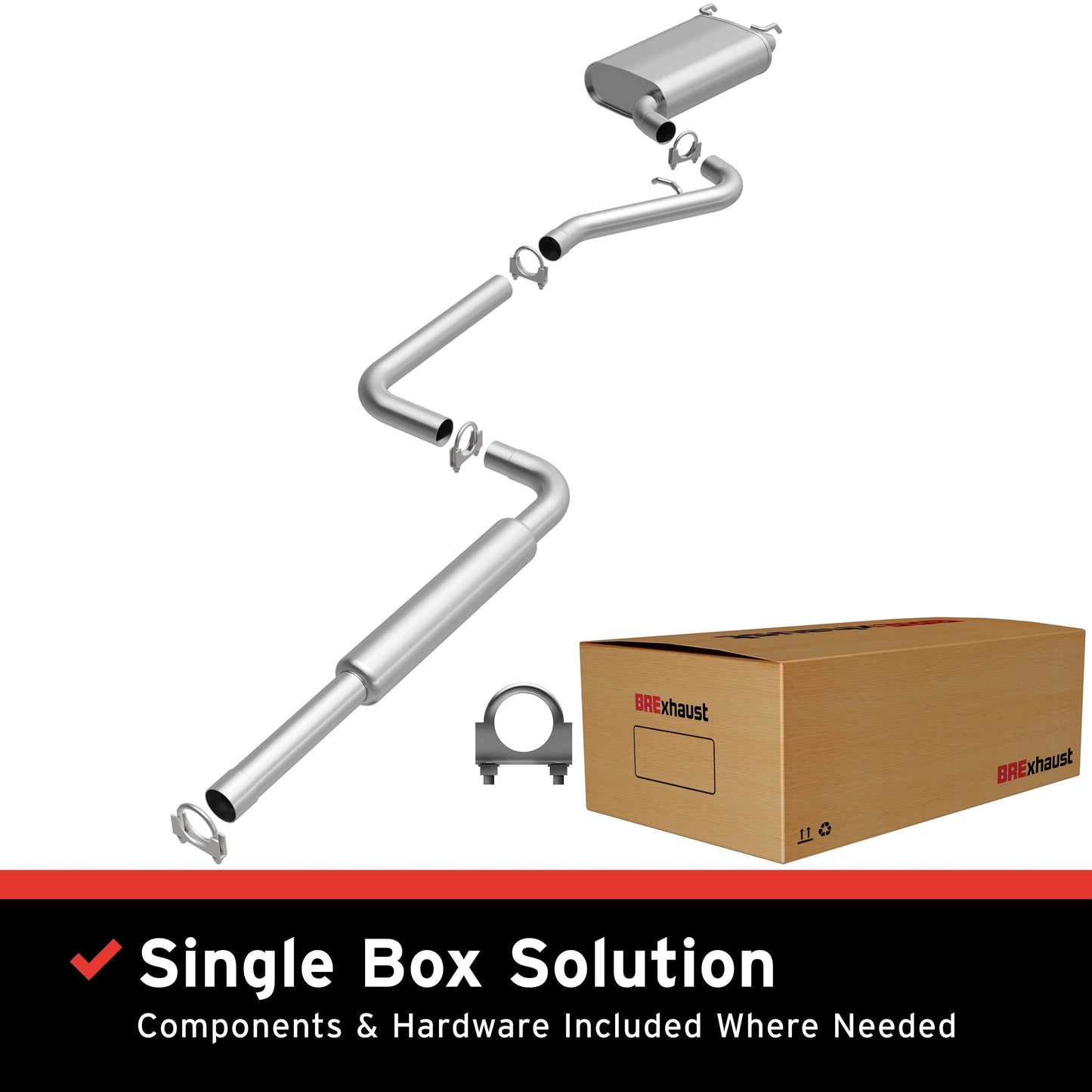 BRExhaust Direct-Fit Replacement Exhaust System 106-0109