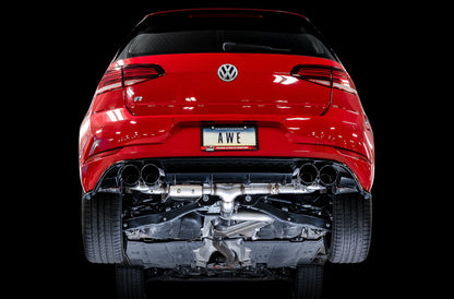 AWE Tuning AWE SwitchPath Exhaust for MK7.5 Golf R - Diamond Black Tips, 102mm - 3025-43070