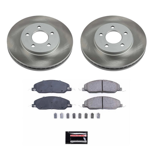 PowerStop 05-10 Ford Mustang Front Semi-Coated Rotor Kit (SC1382)