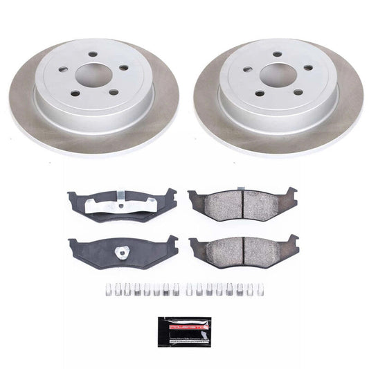 PowerStop 95-01 Plymouth Neon Rear Semi-Coated Rotor Kit (SC1687)