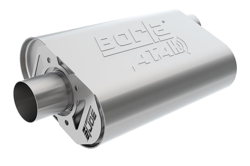 Borla CrateMuffler SBC Hot 350/383 2.5in Offset/Center 14x4.35x9in Oval ATAK (400820)