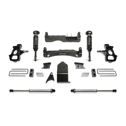 Fabtech 4" Performance System w/ Dual 2.5" & 2.25" Downlinks | GM C/K1500 Pickup (14-18) w/ OE Aluminum or Stamped Steel Upper Control Arms (K1119DL)