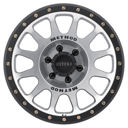 (set of 4) Method MR305 NV Machined - Matte Black Lip | 17x8.5" +0mm | 6x135mm Wheel