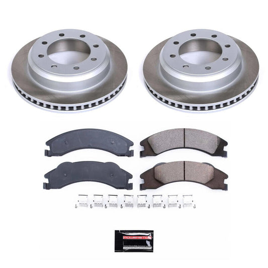 PowerStop 17-18 Ford E-450 Super Duty Rear Semi-Coated Rotor Kit (SC4718)