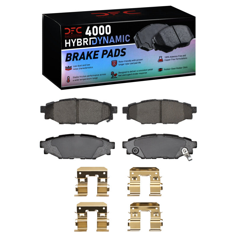 DFC Rear 4000 HybriDynamic Brake Pads and Hardware Kit | Subaru WRX (12-21) (4000-1114-01)