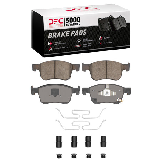 DFC 18-25 Honda Accord/Integra Front 5000 Ceramic Brake Pads & Hardware (1551-2115-01)