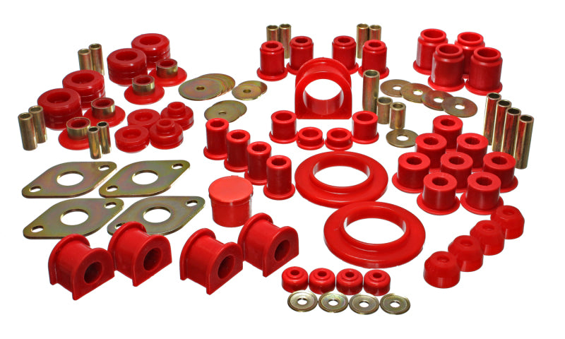 Energy Suspension 8.18104R Hyper-Flex Bushing Kit - Red For 95-00 Toyota Tacoma
