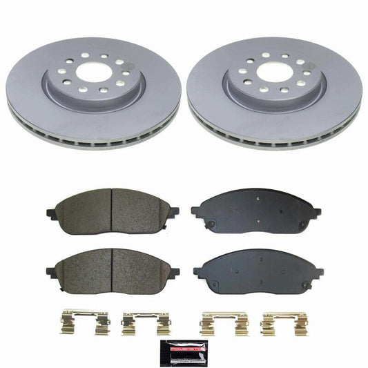 PowerStop 22-24 Jeep Grand Cherokee Front Z17 Coated Brake Kit (CRK9240)